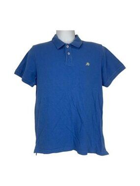 Aéropostale Mens Large Blue Short Sleeve Polo Shirt Casual Cotton Classic Fit